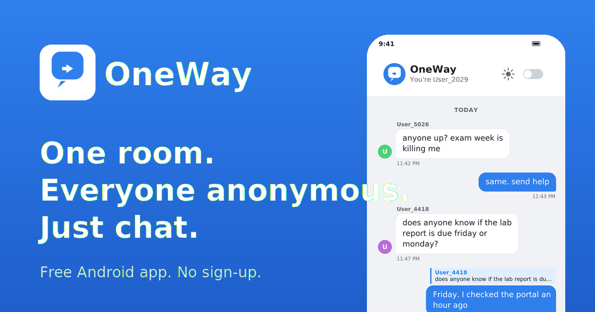 OneWay visual